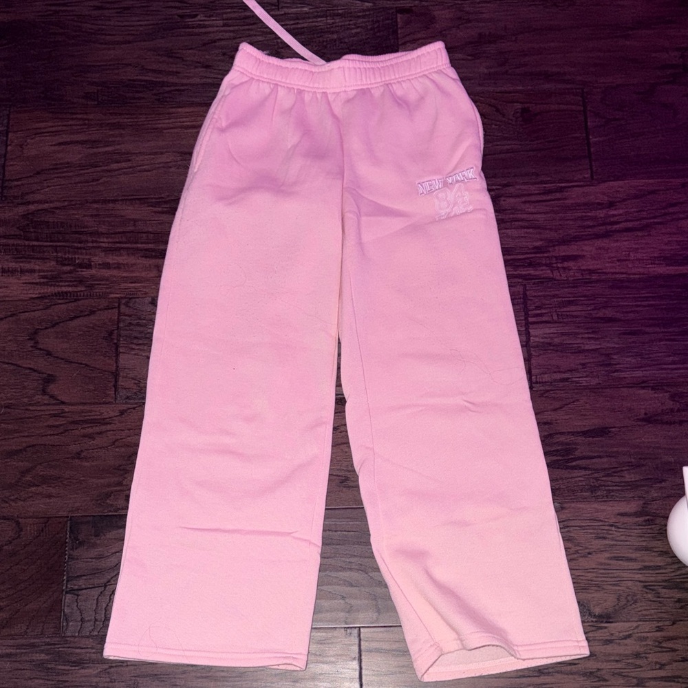 Pink Wide Sweatpants
